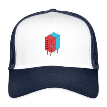 Valentine's building blocks - Trucker Cap - white/navy - Front