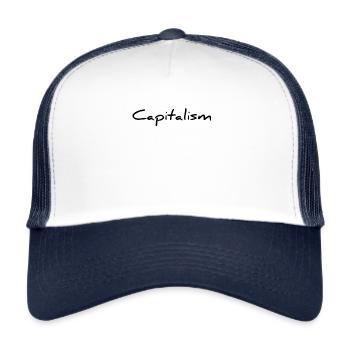 Capitalism Kapitalismus - Trucker Cap - white/navy - Front
