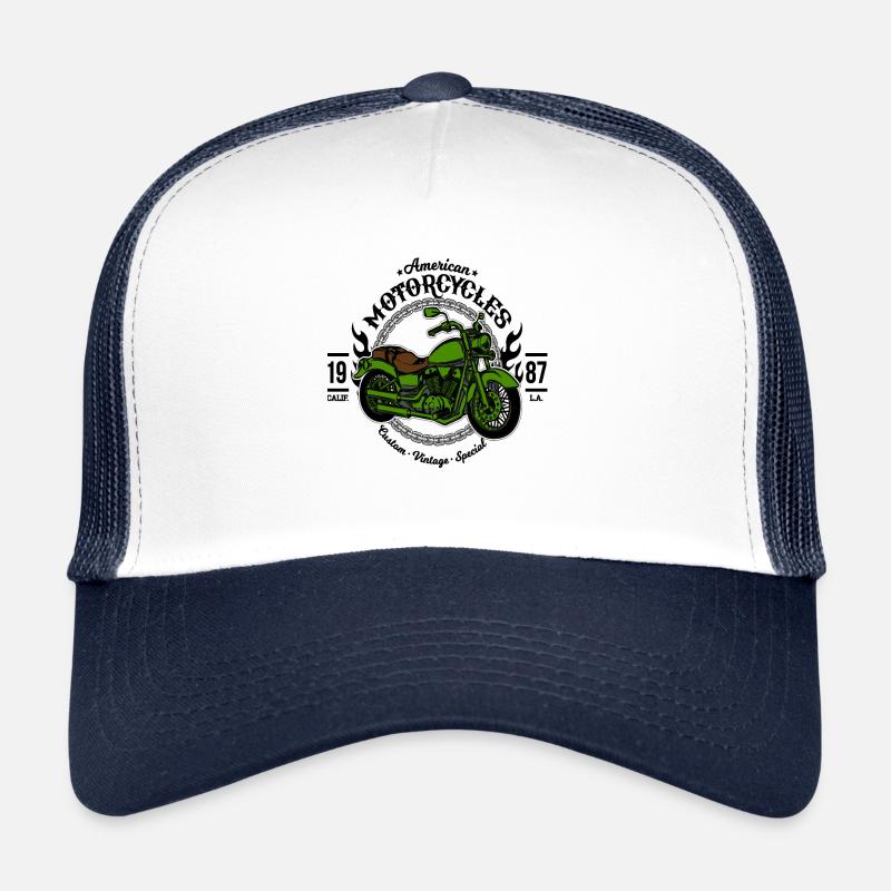 Motorrad Motorcycles - Trucker Cap - Weiß/Navy
