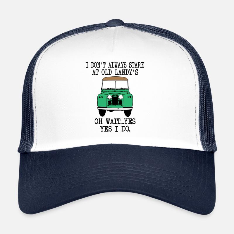 Je regarde à Landy s - Casquette trucker  - blanc/marine