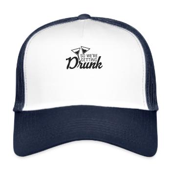Bridal Shower Fiance Bachelor Party Stag Night - Trucker Cap - white/navy - Front