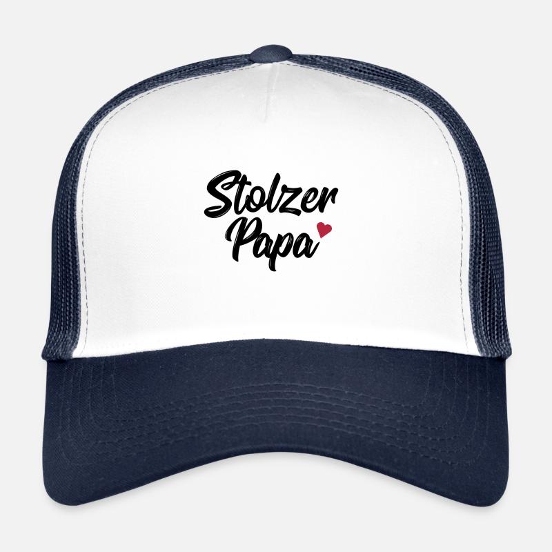 Stolzer Papa - Trucker Cap - Weiß/Navy