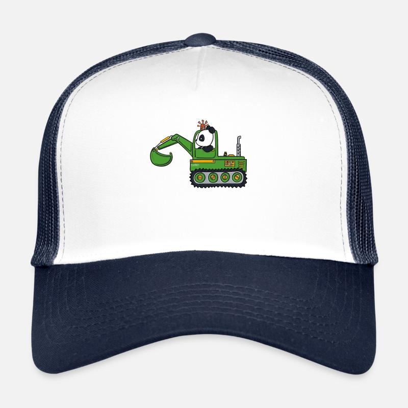 Panda Chantier de construction Casquette trucker 