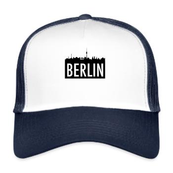 Skyline Berlin - Trucker Cap - Weiß/Navy - Vorne