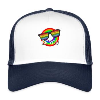 BE YOU GAY PRIDE - Trucker Cap - Weiß/Navy - Vorne