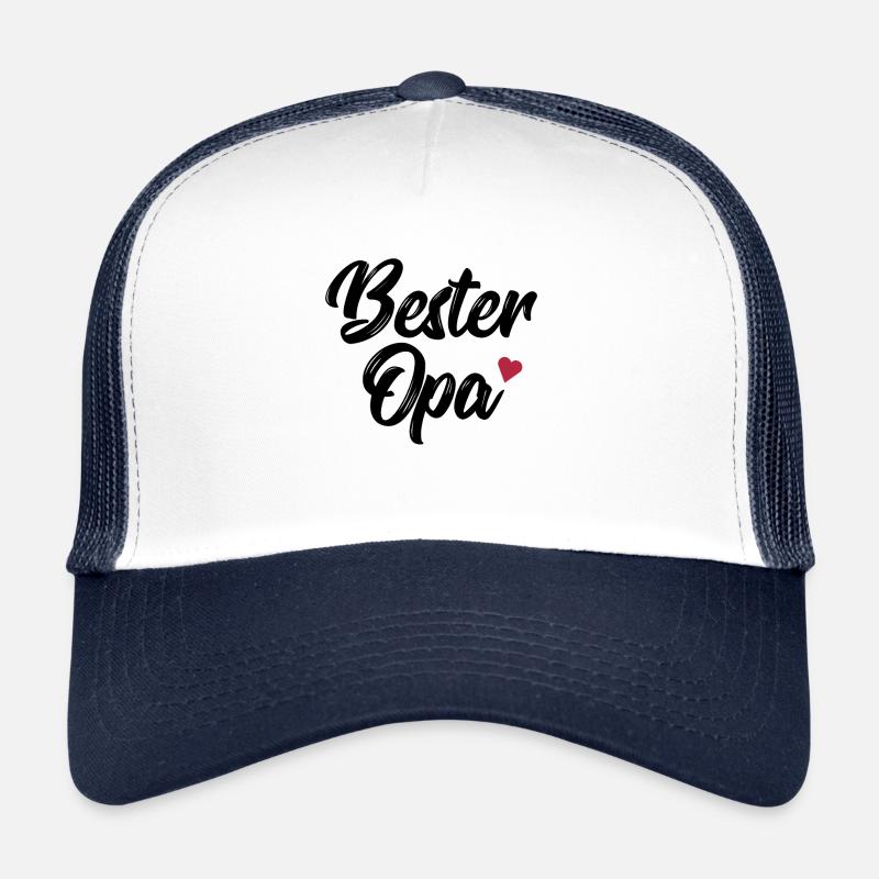 Bester Opa - Trucker Cap - Weiß/Navy