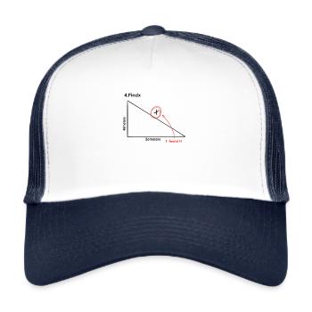 4. Findx je l'ai trouvé - Casquette trucker  - blanc/marine - Devant