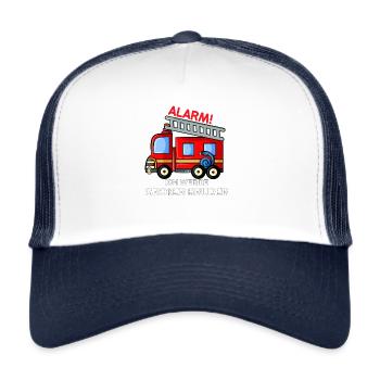 Großer Bruder Feuerwehr - Trucker Cap - Weiß/Navy - Vorne