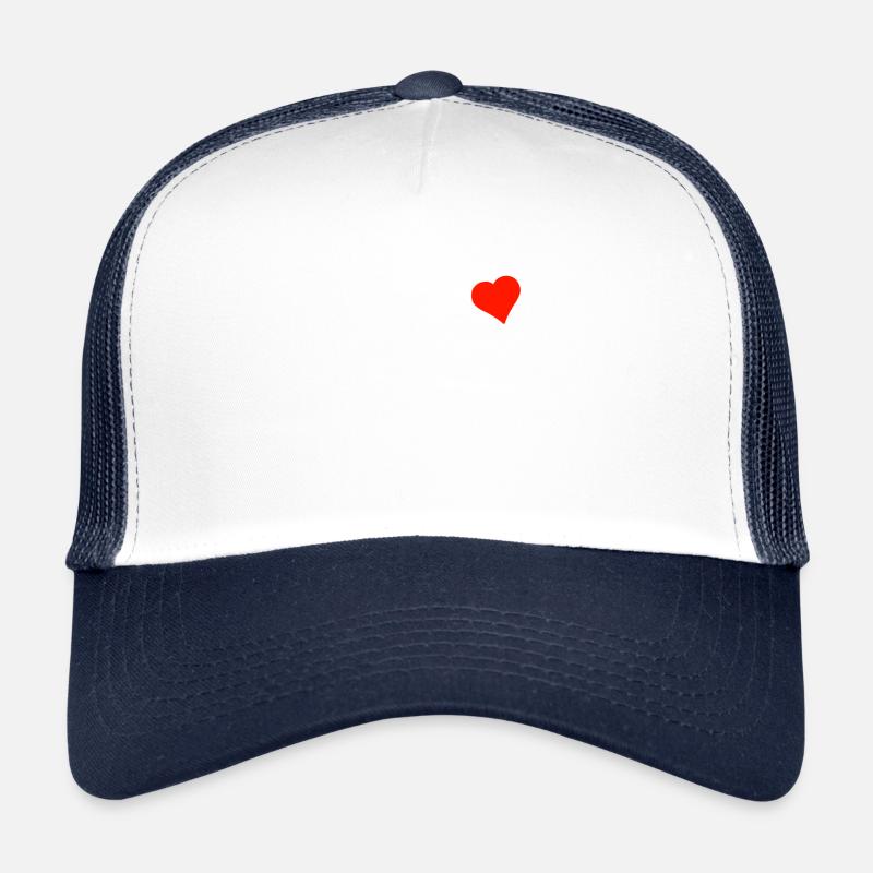 cœur - Casquette trucker  - blanc/marine