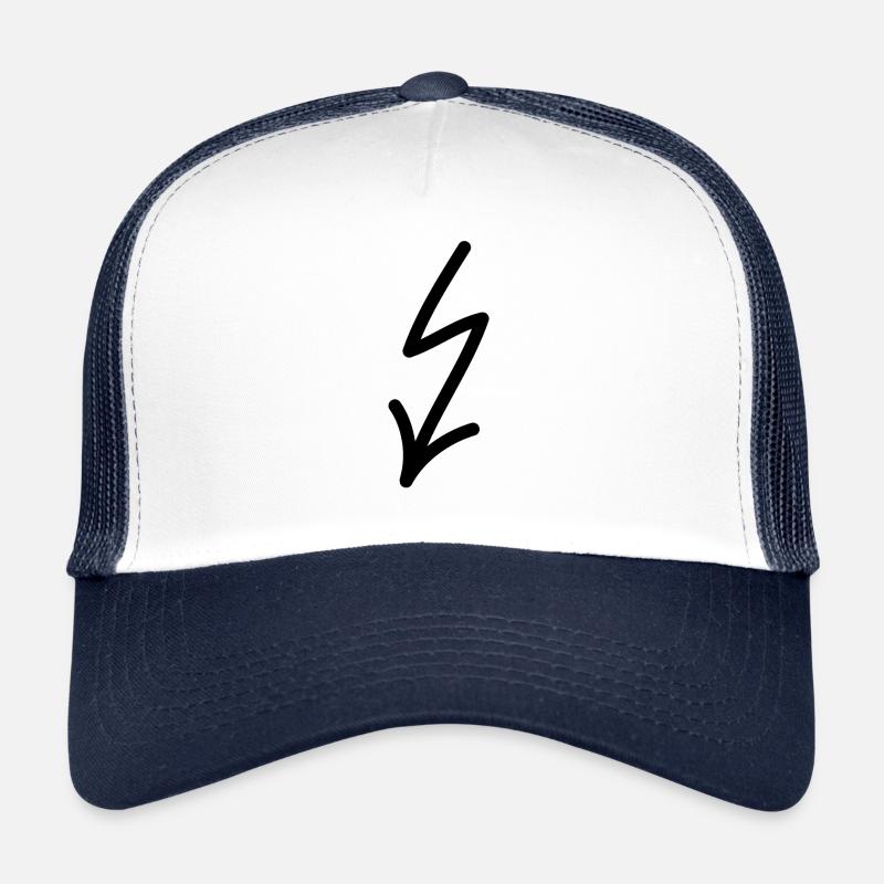 Lightning arrow to the bottom left Trucker Cap