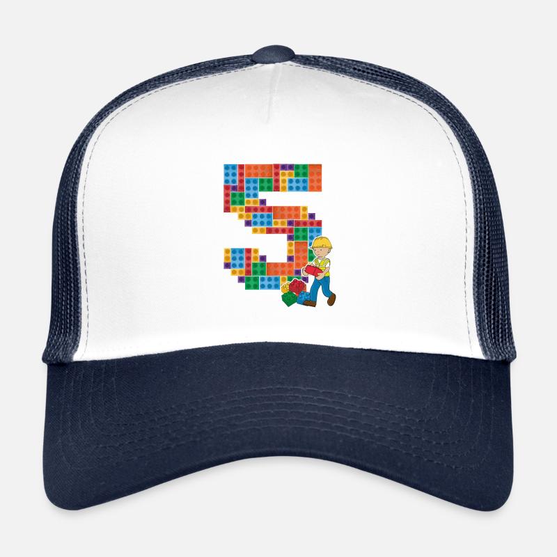 Travailleur de la construction 5e anniversaire garçon pelle Casquette trucker 