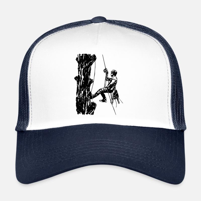 Arboriste grimpeur sur chêne (monochrome) Casquette trucker 