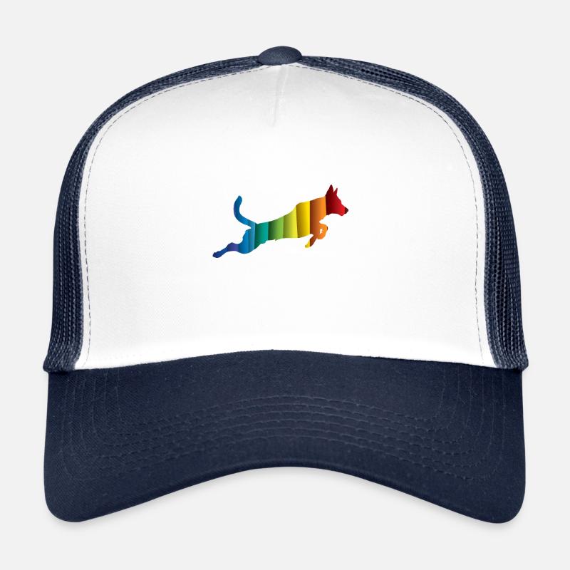 Malinois jumping hunting running Trucker Cap