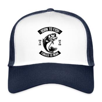 Born to Fish - Trucker Cap - white/navy - Front