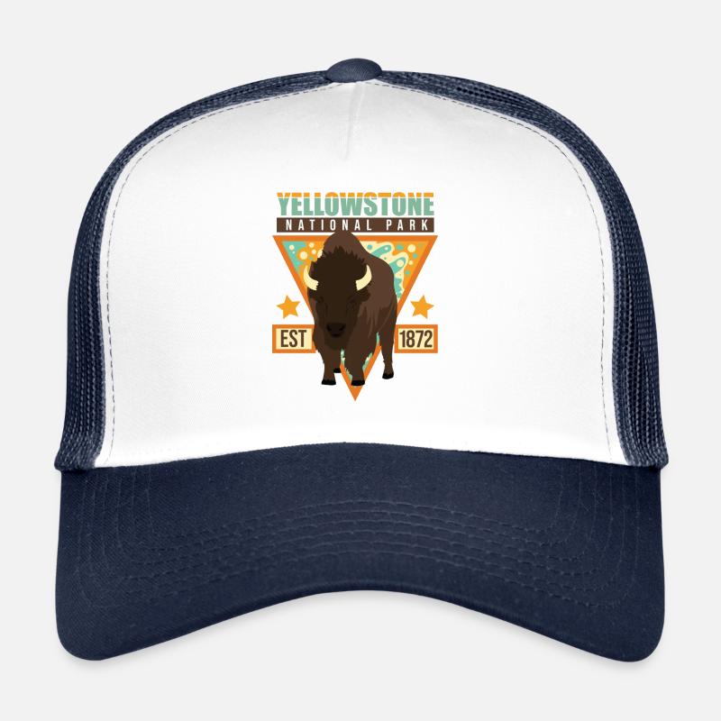 Yellowstone National Park Est 1872 Büffelzeichen Trucker Cap