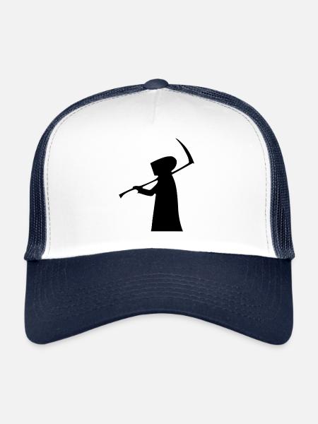 Grim Reaper Grim Reaper Cadeau Cadeau Moyen Âge - Casquette trucker  - blanc/marine - Devant