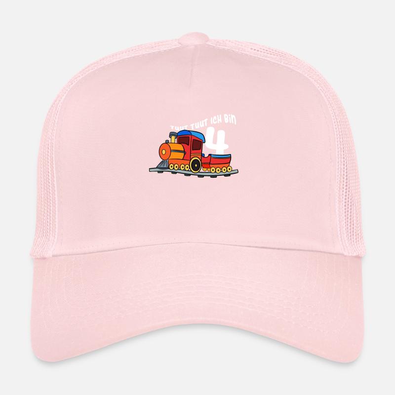 Eisenbahn Geburtstagsshirt 4 Jahre Jungs Trucker Cap