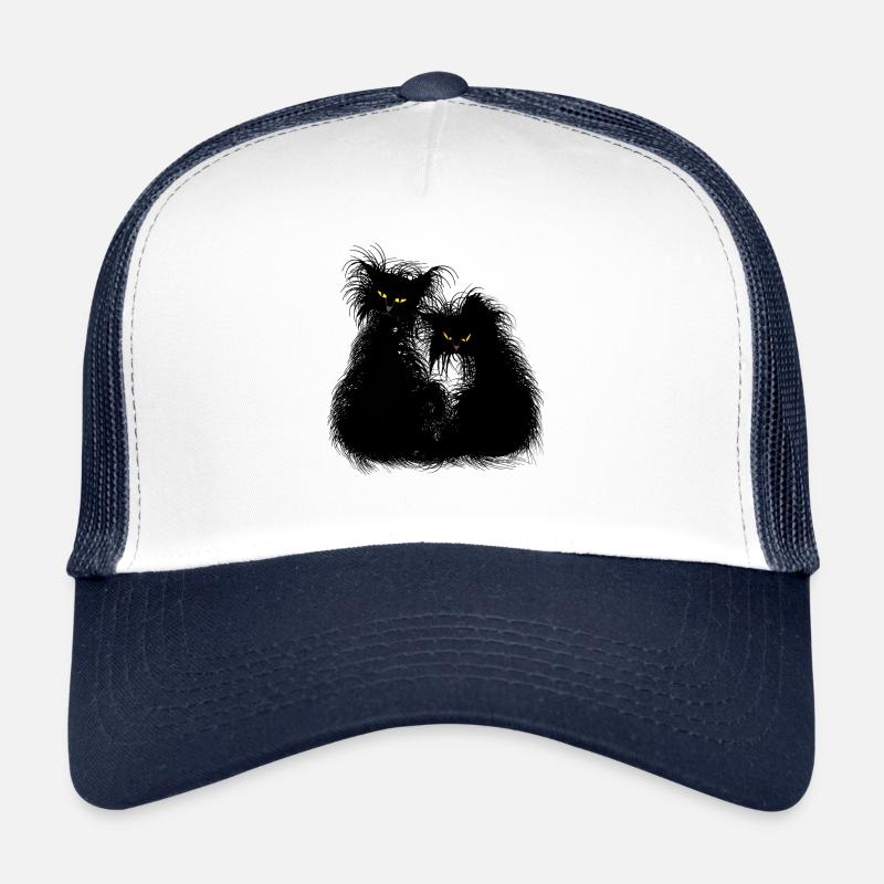 Chats chat chaton tomcat noir shaggy sauvage Casquette trucker 