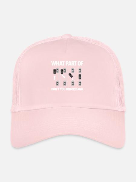 Parking driving instructor sayings driving school instructor jokes - Trucker Cap - pale pink - Front
