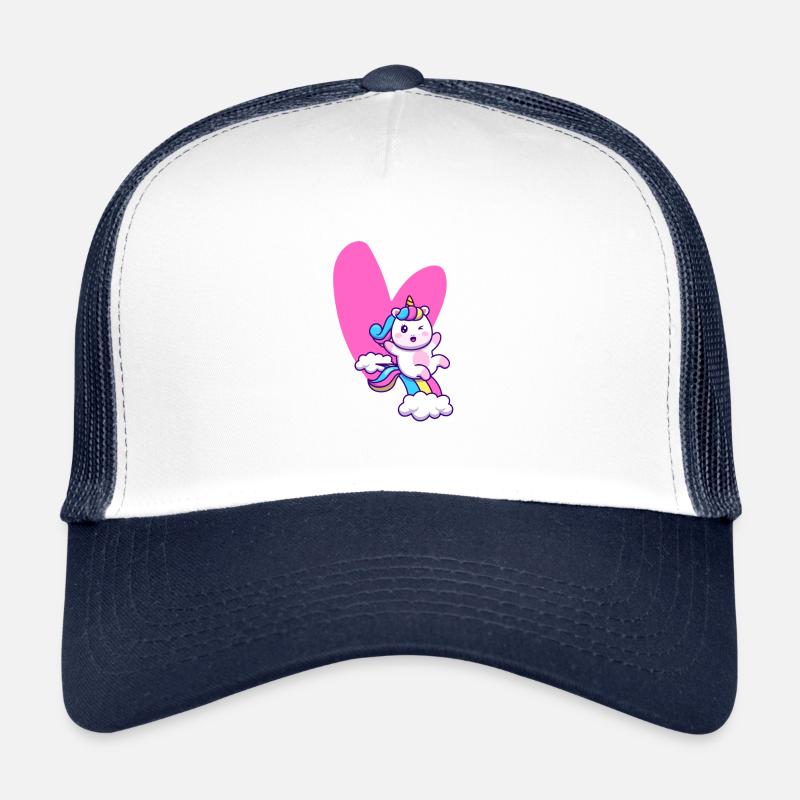 Einhorn der Liebe - Trucker Cap - Weiß/Navy