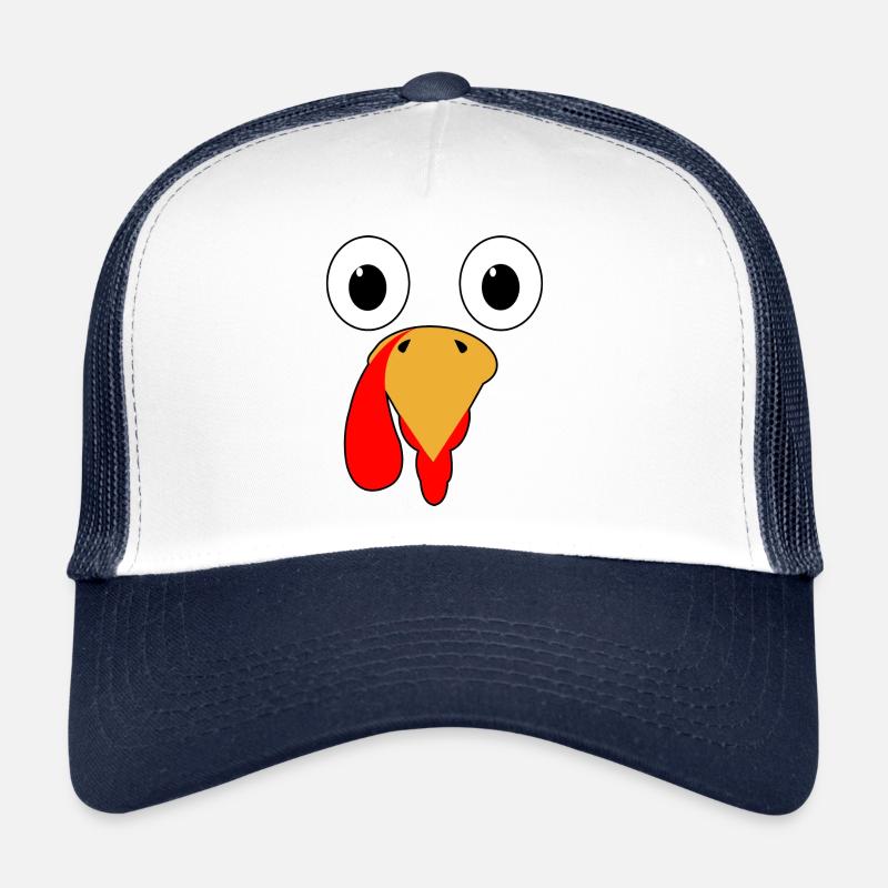 Cadeau visage de dinde de Thanksgiving Casquette trucker 
