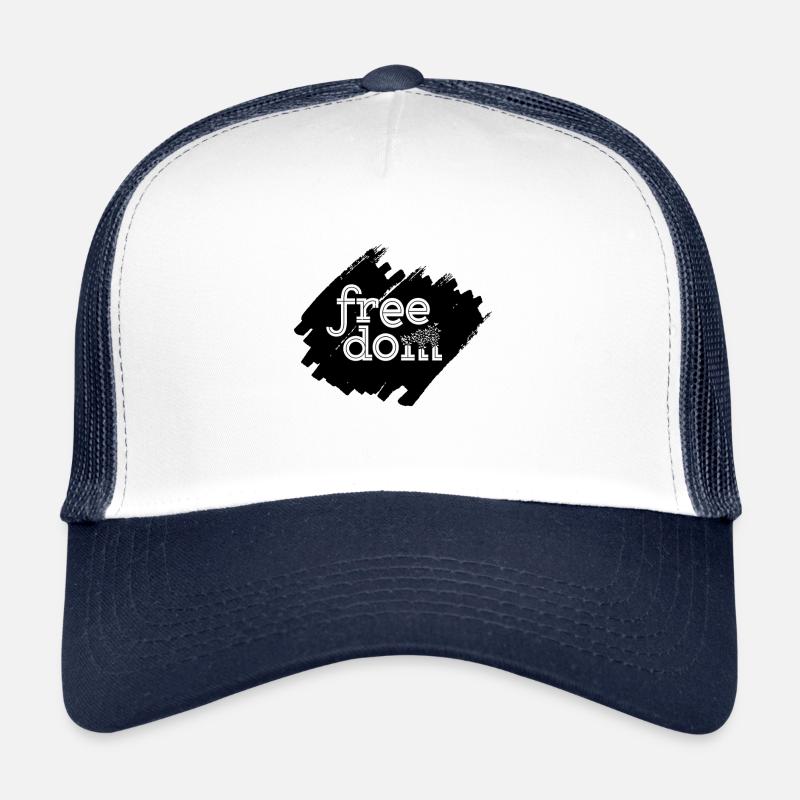 Conception de la typographie Freedom Casquette trucker 