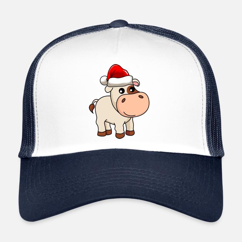 Cow Comic Christmas Trucker Cap