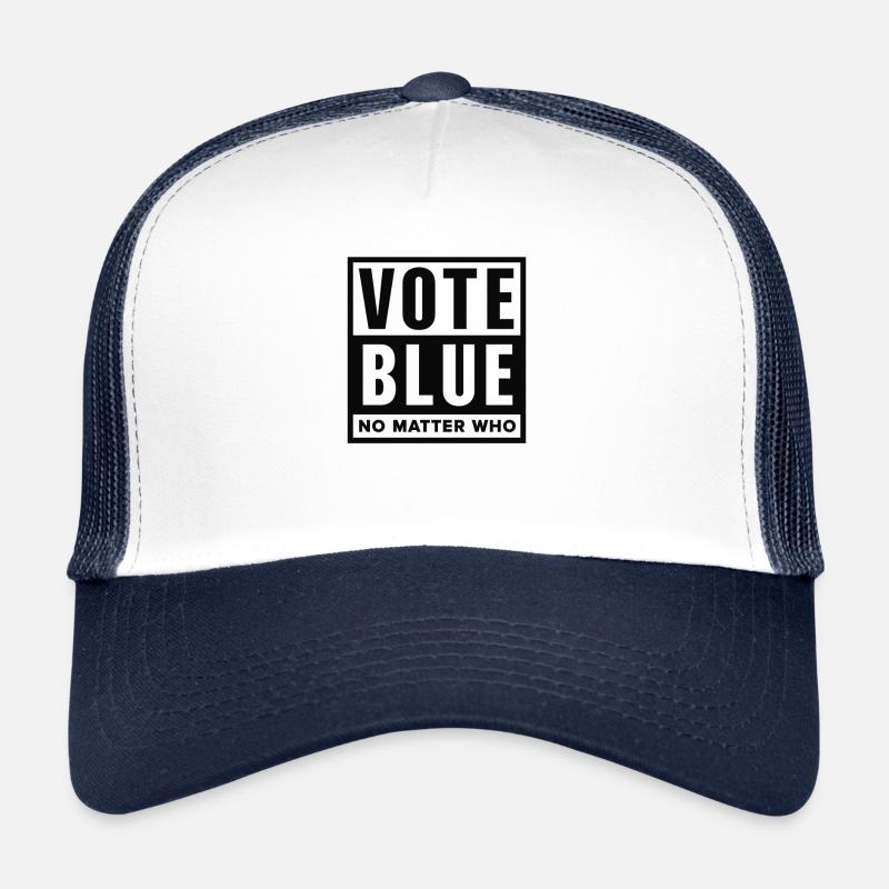 Votez bleu peu importe qui, vague bleue Casquette trucker 