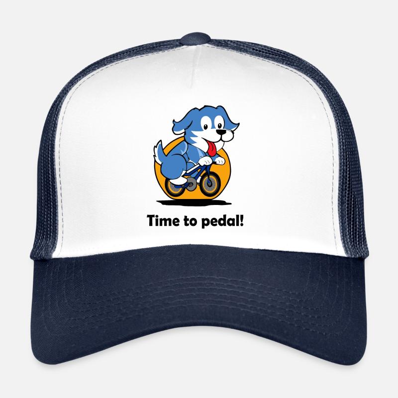 Hund tritt in die Pedale Trucker Cap