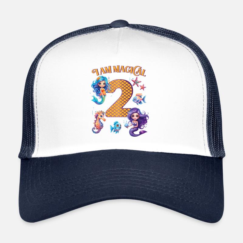 Anniversaire de la sirène 2 ans Casquette trucker 