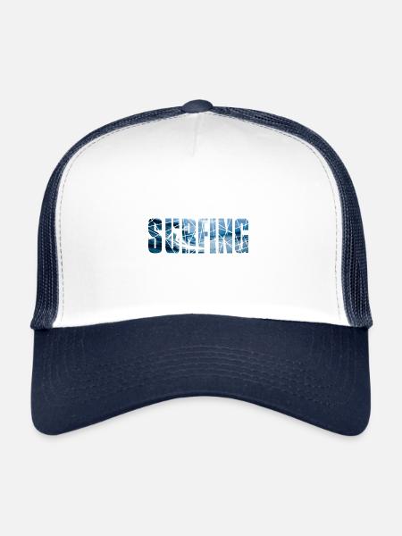 Surf Surfers Surfs Windsurfs Surf - Casquette trucker  - blanc/marine - Devant