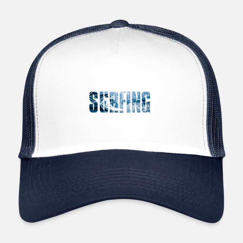 Surfing Surfers Surfing Windsurfing Surfing - Trucker Cap - white/navy