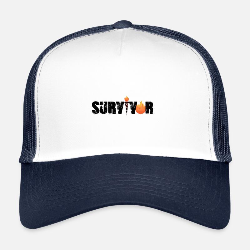 Survivor with flame Trucker Cap