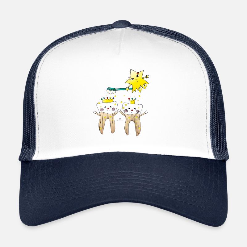 Gesunde Zähne - Trucker Cap - Weiß/Navy