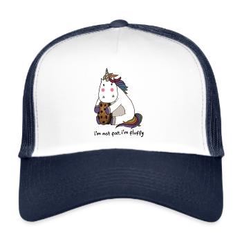 Fluffy Licorne - Casquette trucker  - blanc/marine - Devant