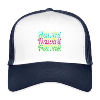 Hawaii Hawaii Hawaii - Trucker Cap - white/navy - Front