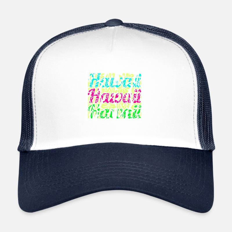 Hawaii Hawaii Hawaiii - Trucker Cap - Weiß/Navy