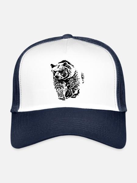 bear - Trucker Cap - white/navy
