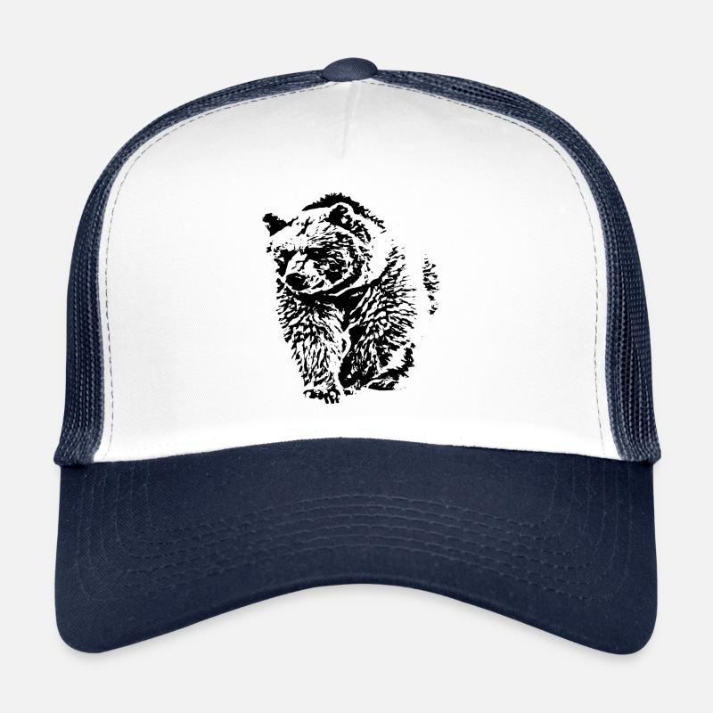 Bär - Trucker Cap - Weiß/Navy