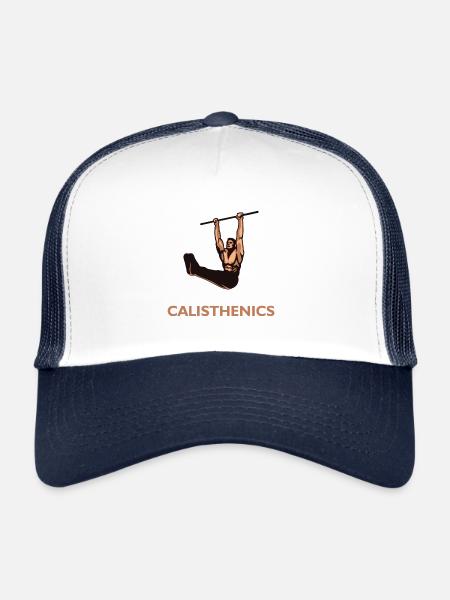 gymnastique suédoise - Casquette trucker  - blanc/marine - Devant