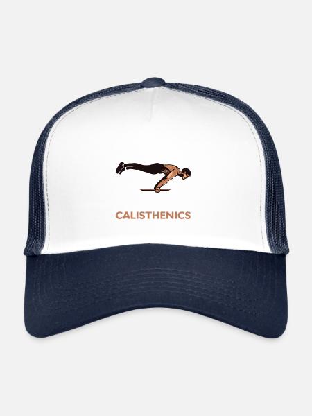 gymnastique suédoise - Casquette trucker  - blanc/marine - Devant