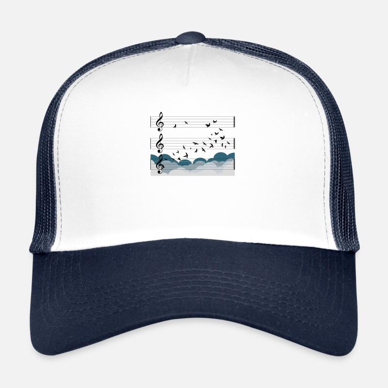 Music Orchestra Birds Conductor Choir Free Gift - Trucker Cap - white/navy