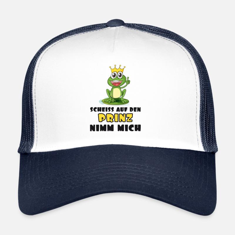 Lustiger Spruch lustige Sprüche - Trucker Cap - Weiß/Navy