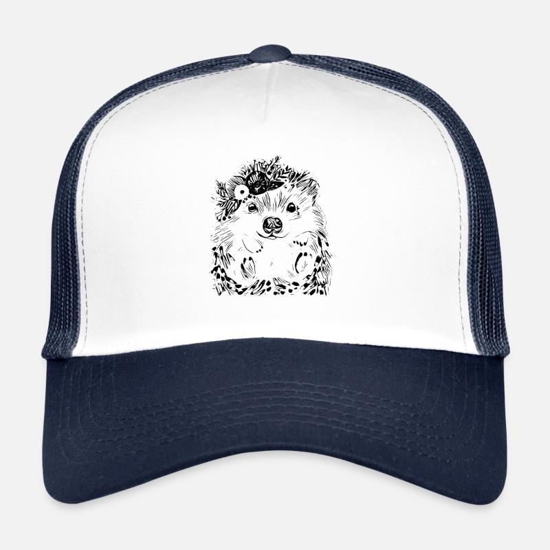 Hérisson - Casquette trucker  - blanc/marine