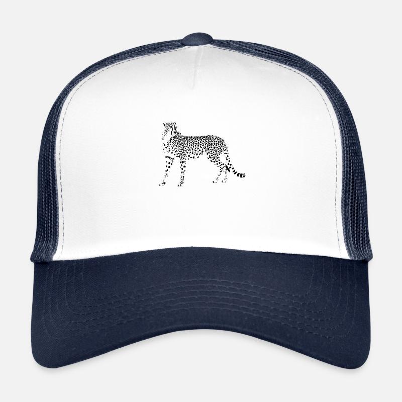 guépard - Casquette trucker  - blanc/marine