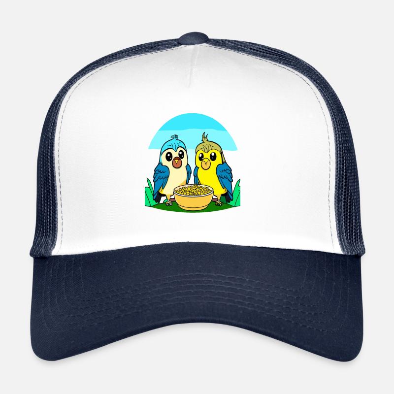 Wellis surpris en mangeant. Casquette trucker 