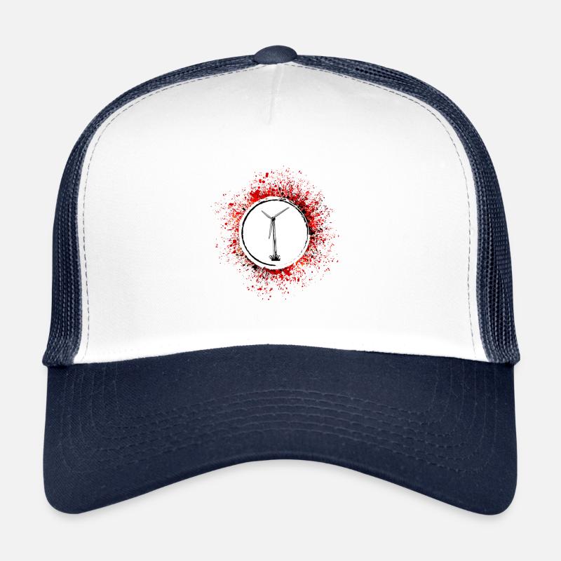 Wind Turbine Silhouette Energy Trucker Cap