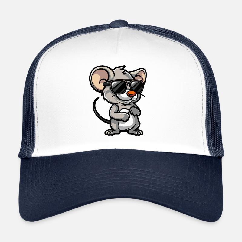 Maus Cool Comic - Trucker Cap - Weiß/Navy