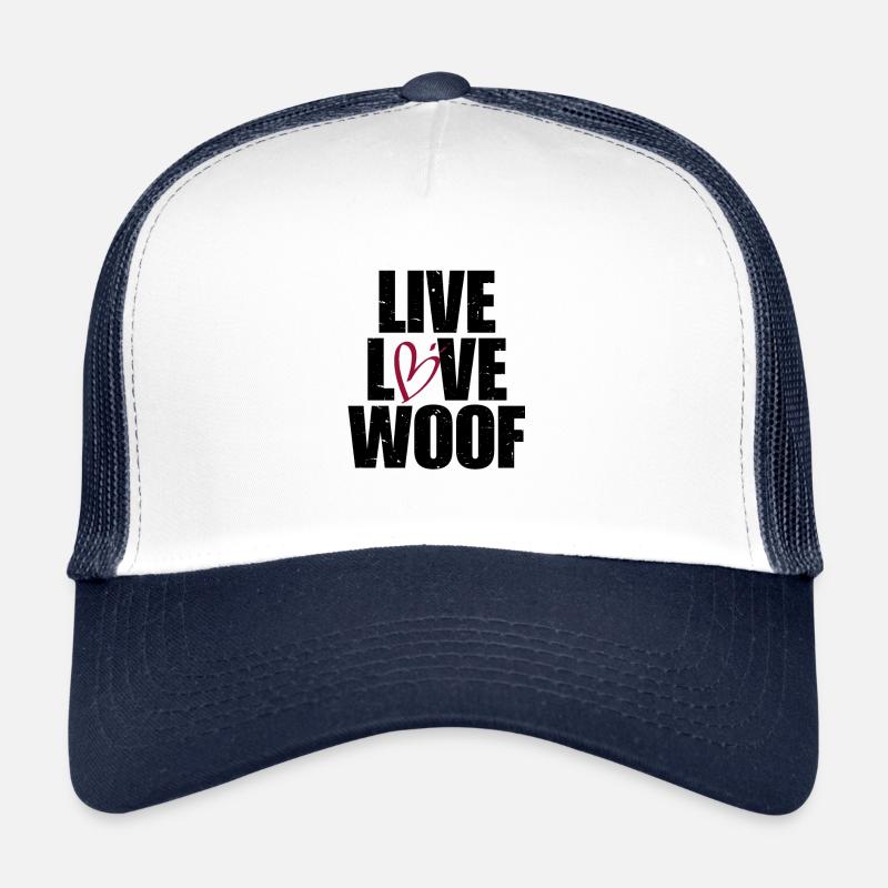 Live love wuff dog aboyer Casquette trucker 