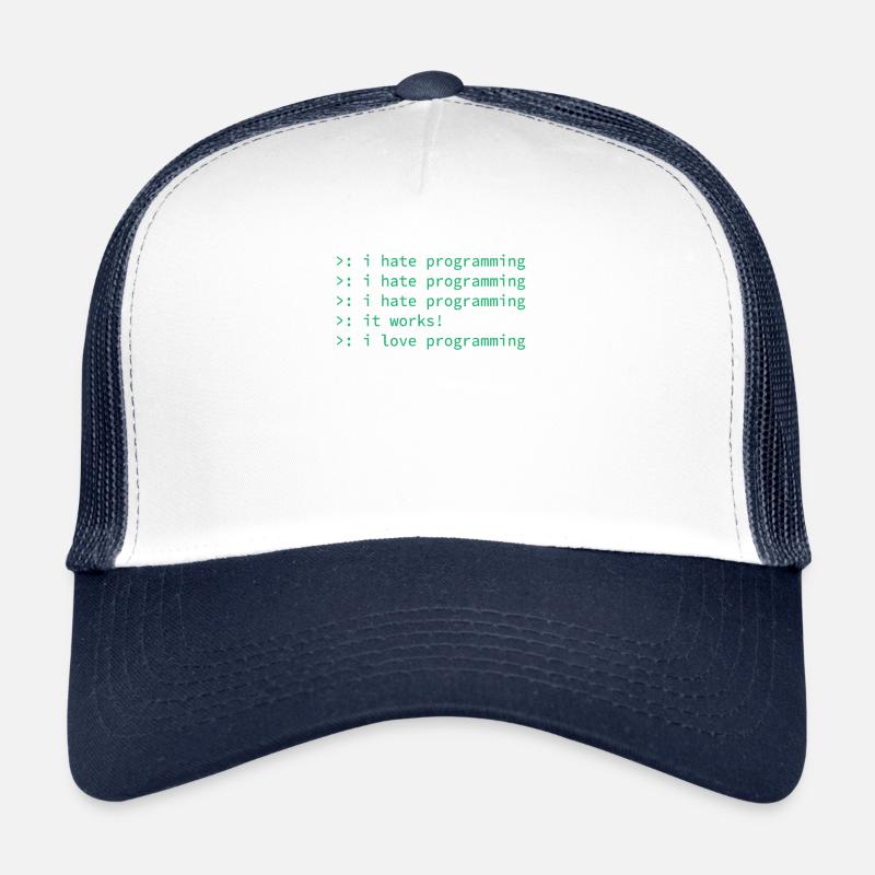 Programmeur déteste cadeau geek geek geek drôle Casquette trucker 